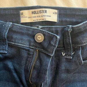 Hollister Navy Curvy High-Rise Super Skinny Jeans